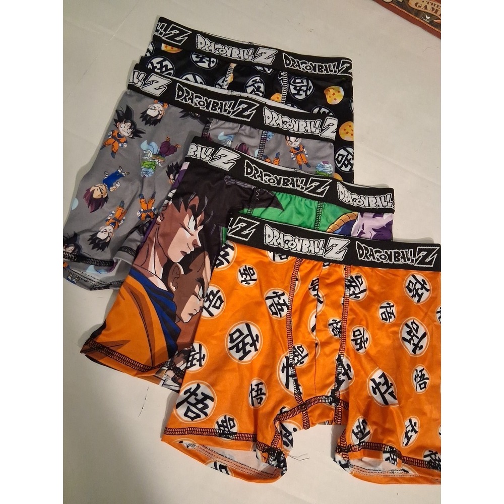Boys 6 Dragon Ball Z  Allover Print Boxer Briefs 4 Pair NEW NEVER USED Underwear
